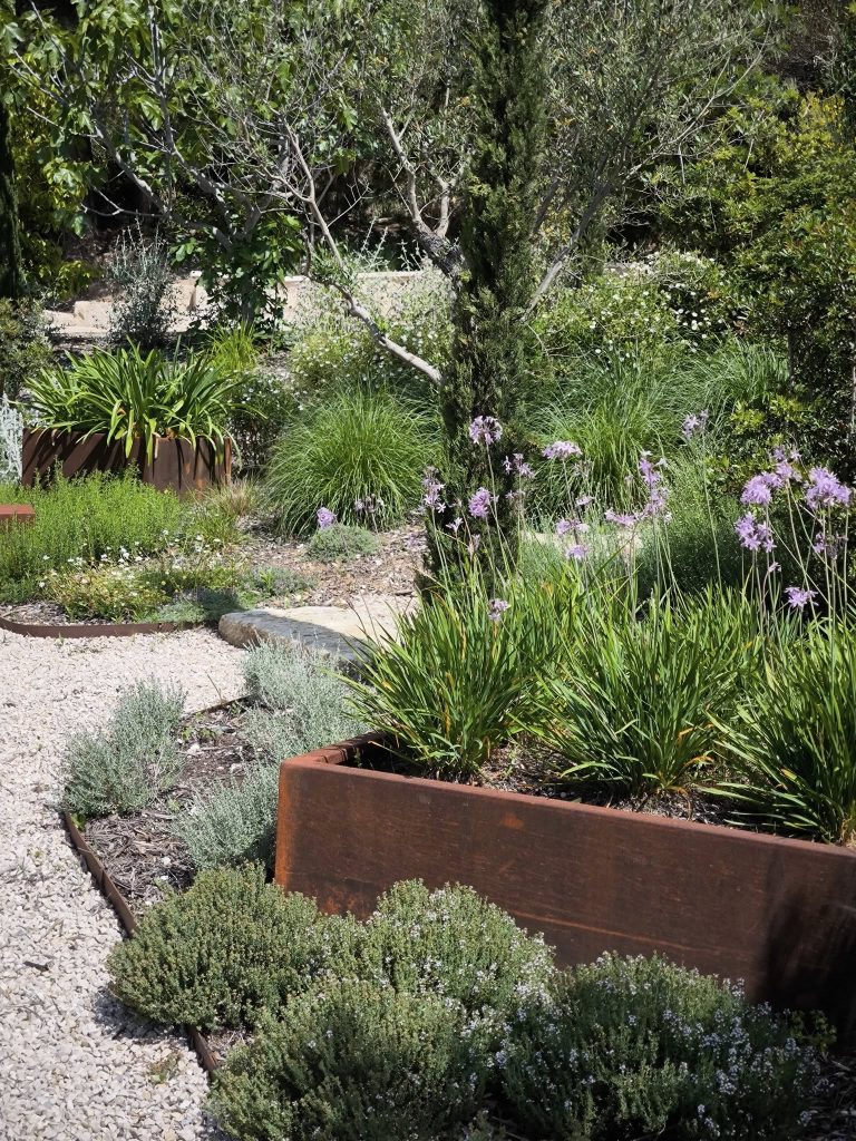 Potager en carrée dans le jardin