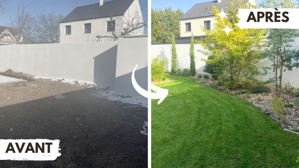 Avant/après d'un mur de jardin