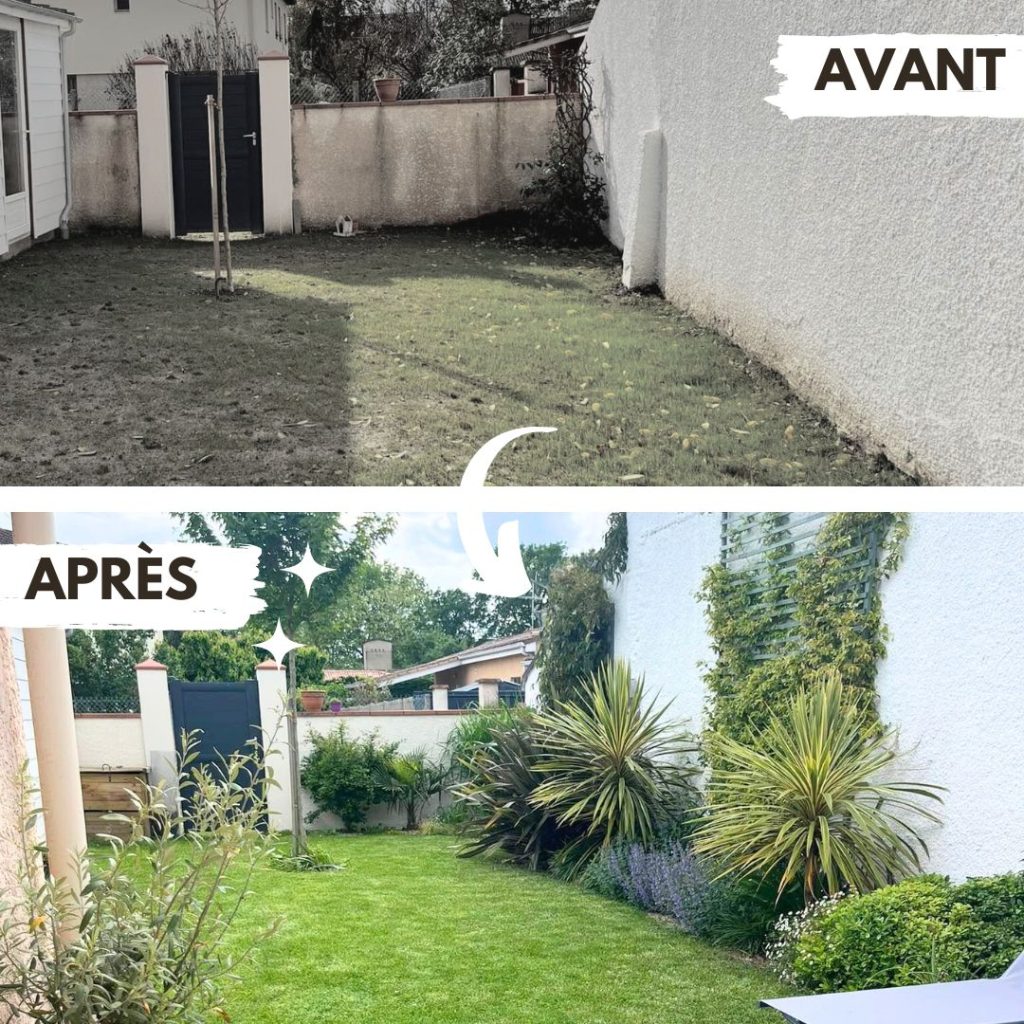 Avant/après d'un mur de jardin