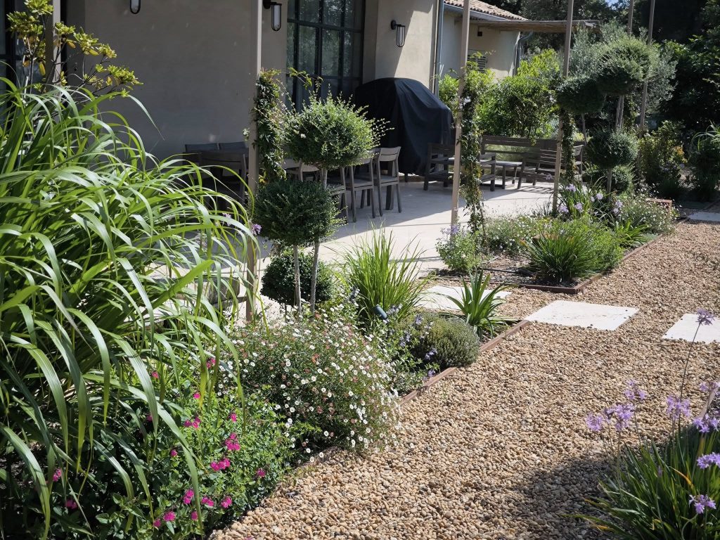 Des plantes qui longent l'allée